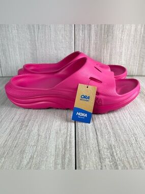 Hoka One One Ora Recovery Slide Bright Pink Comfort Sandals Shoes Men’s Size 12